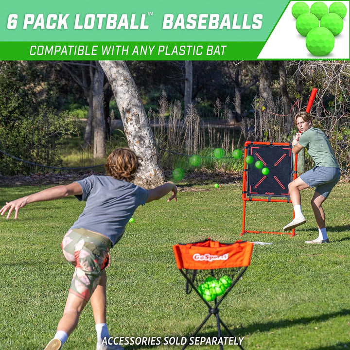 Lotball Plastic Baseballs - 6 Count (Pack of 1)