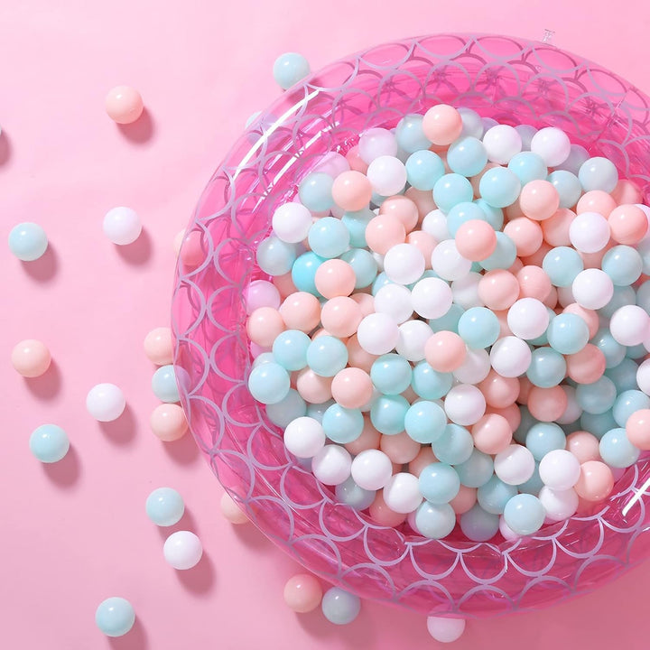 Ball Pit Balls for Toddlers Kids Plastic Balls for Ball-Pit Playpen Pool Baby Pastel Party Decor Fun Shaped Star Bulk 50 100 200 500 1000 Count