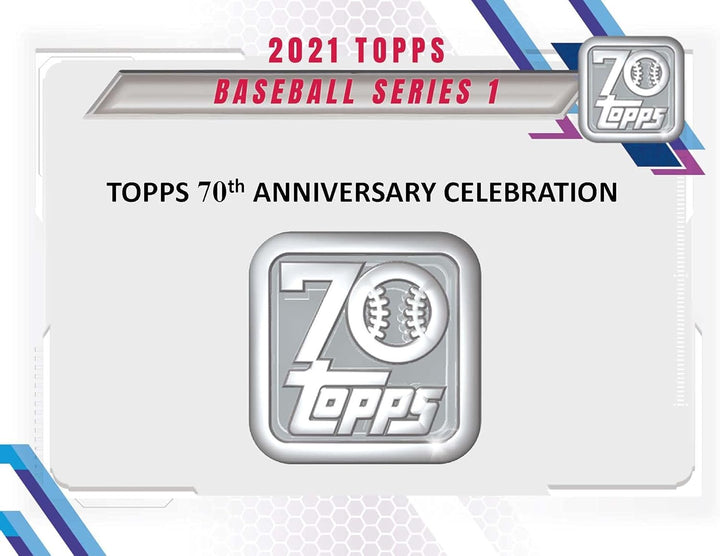 2021 Series 1 Major League Baseball Cards | 16 Cards in a Factory Sealed Retail Pack | 70Th Anniversary! | Exclusive Trading Cards!