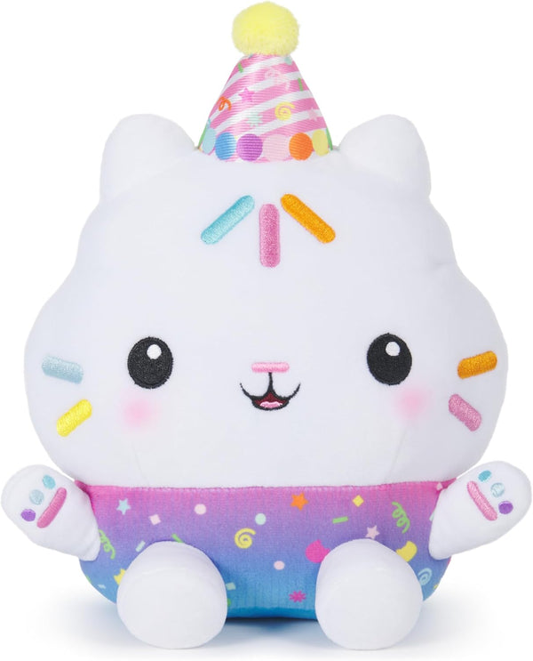 Celebrations, Sprinkle Party Cakey Cat Plush, 10-Inch Interactive Stuffed Animal with Sounds, Kids Toys for Girls & Boys Ages 3+