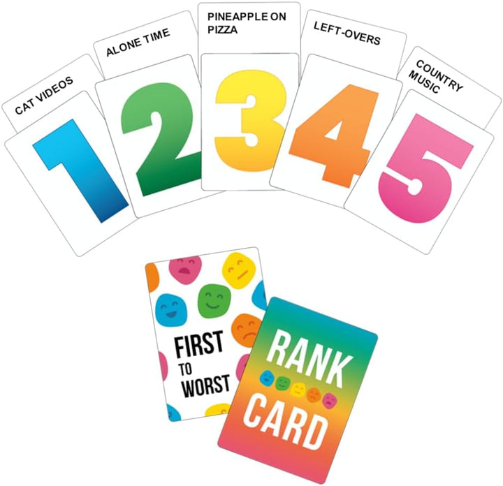 Party Game - the Card Game about How Your Friends and Family Rank Things - for Kids, Tweens, Teens, College Students, Adults, Families, Groups and Fun Parties with Polarizing Priorities