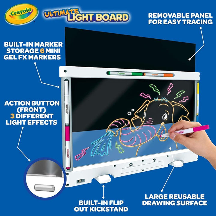 Ultimate Light Board - White, Kids Drawing Tablet, LED Drawing Board for Kids & Adults, Art Projector, Sketching Gift for Boys & Girls, Toys for Kids, 6+