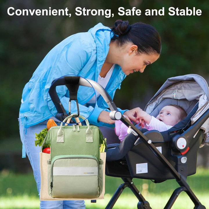 4 Pcs  Stroller Hooks – Multifunctional Clips for Bags, Diaper Bags, Purse & Backpack. Universal Fit for Strollers, Bikes, Shopping Carts, Wheelchairs, Pet Strollers & Walkers