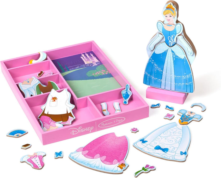 Disney Ariel Magnetic Dress-Up Wooden Doll Pretend Play Set (30+ Pcs)