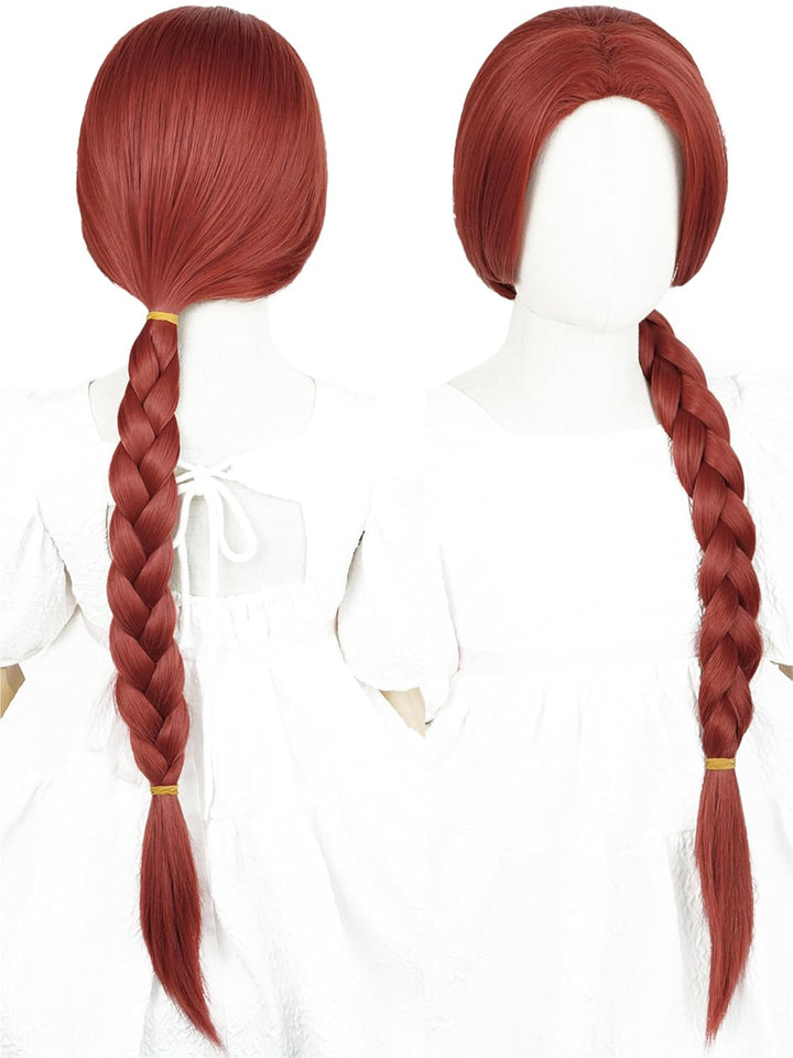 Long Straight Black Kids Wig with Flower Hair Clip, Wigs for Girls Toddler Cosplay 27.6'' Synthetic Hair + Wig Cap for Halloween Party Daily Costumes