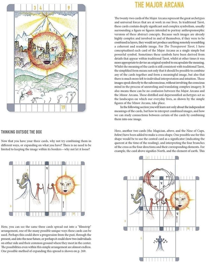 The Transparent Tarot Deck & Guidebook Box Set – Ideal for Beginners, Clear Card Meanings for Fortune Telling & Tarot Divination