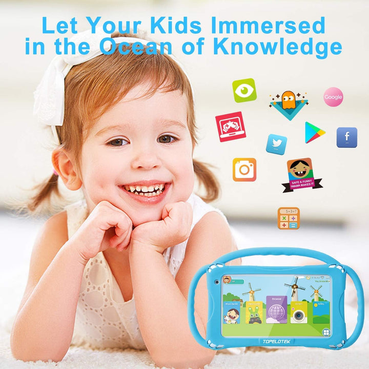 Kids Tablet 7Inch Tablet for Kids 3-7 with with Case Included, 32GB Storage, Parent Control, Education App, Wifi Camera, Netflix Youtube