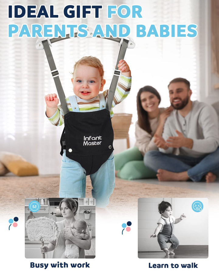 Baby Doorway Jumpers, Sturdy Johnny Jumper Adjustable 10.8"-23.6" Strap, Soft Baby Johnny Bouncer W/Seat Bag, Protable Doorway Jumper and Boucer for Baby, Ideal Gift for Infant