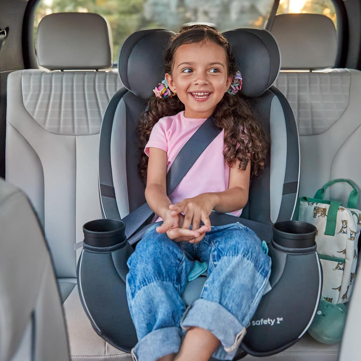 Grow and Go All-In-One Slim Convertible Car Seat, Rear Facing, 5-40 Lbs, Forward Facing (30–65 Lbs), High Back Booster Seat 40-100 Pounds, Alaskan Blue