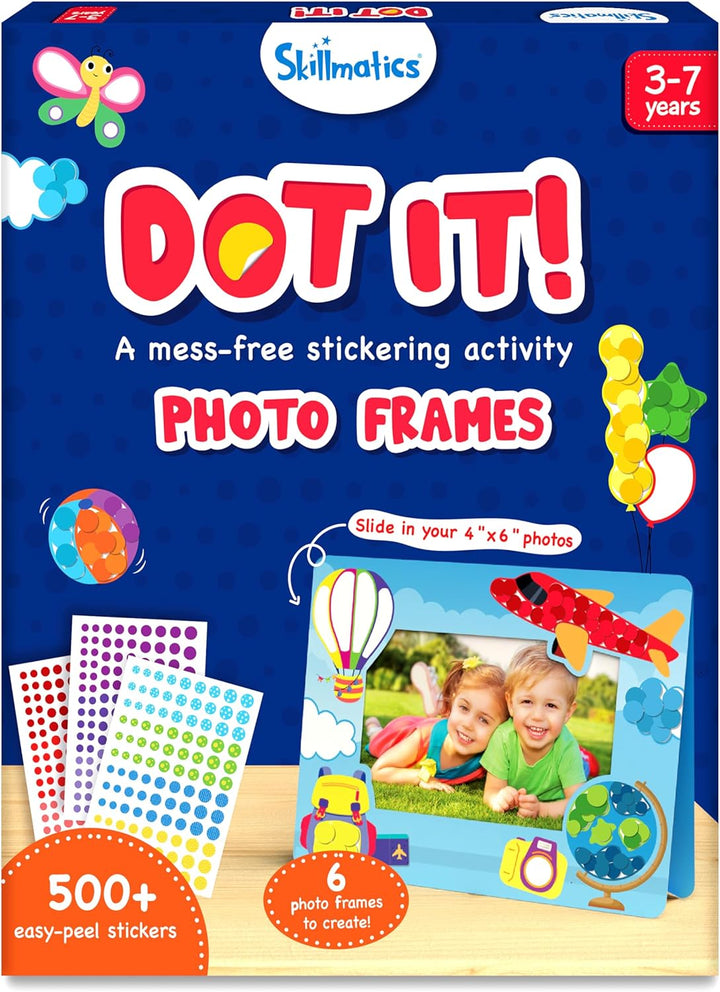 Dot It Sticker Art - Disney Princess, Mess-Free Fun for Kids, 500+ Stickers, Craft Kits, DIY Scrapbooking Activity, Travel Toys, Gifts for Girls & Boys Ages 3, 4, 5, 6, 7