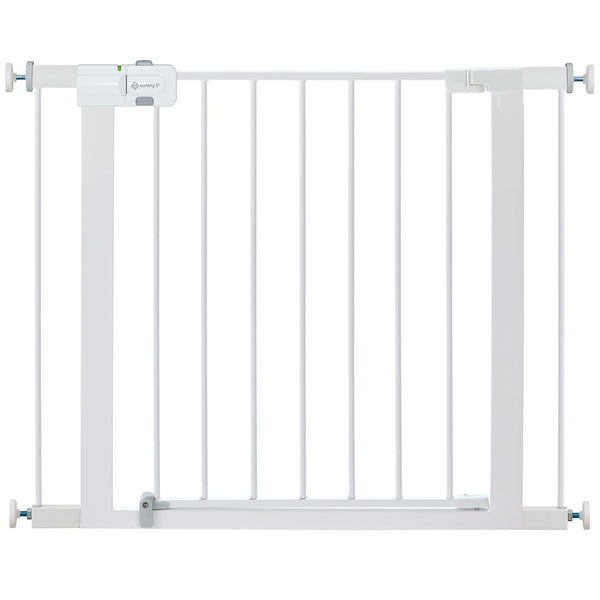 Easy Install Walk Thru Baby Gate for Doorways, Gate with Door, Dog Gates, Fits 29"-38", Easy Install 28" Tall, White