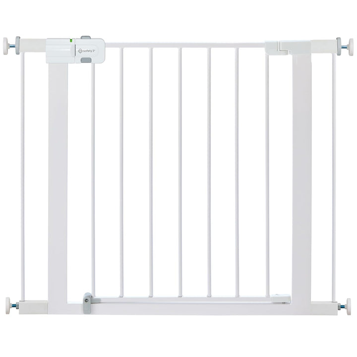 Easy Install Walk Thru Baby Gate for Doorways, Gate with Door, Dog Gates, Fits 29"-38", Easy Install 28" Tall, White