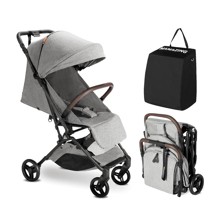 Lightweight Baby Travel Stroller with Carbon Fiber Frame, Compact & Airplane-Friendly, One-Handed Folding Design, 11.6 Lbs, Perfect for Toddlers, Jet
