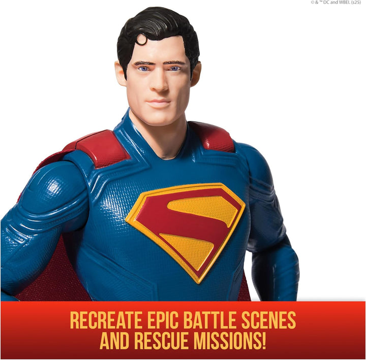 , Superman 12-Inch Superhero Action Figure, Kids Toys for Boys and Girls Pretend Play, for Ages 4 and Up