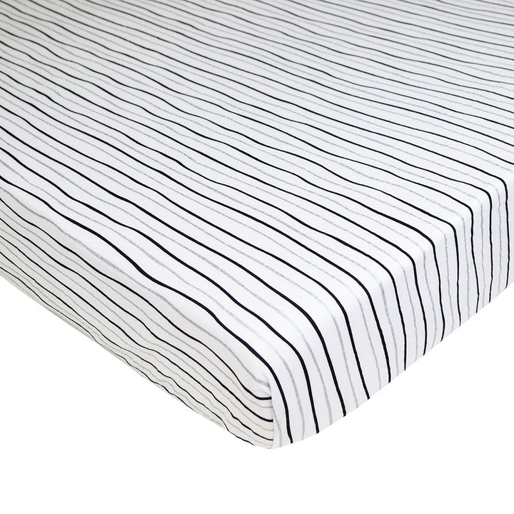 2 Pack 100% Natural Cotton Fitted Pack and Play Sheets 39" X 27" - Soft & Breathable Pack N Play Sheets for Playard & Mini Crib Mattress, Gray Star/Gray Zigzag, for Boys & Girls