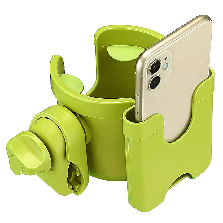 Universal Stroller Cup Holder, Adjustable Drink Holder with Phone Holder for Baby Stroller, Wheelchair, Walker, Bike, Scooter, Gifts for Family Member.