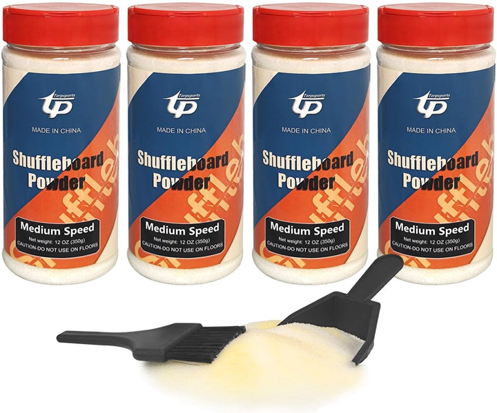 Shuffleboard Sand Wax High/Medium Speed Shuffleboard Powder Set, Shuffleboard Sand with Mini Brush Set