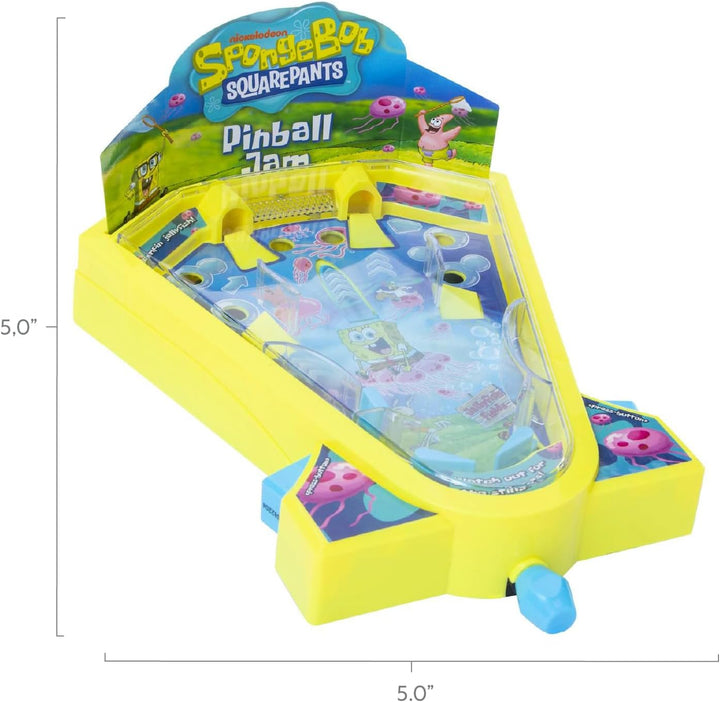 Spongebob Squarepants Desktop Pinball Machine - Fun Arcade Game for Kids & Adults Ages 6+, Compact Tabletop Toy by
