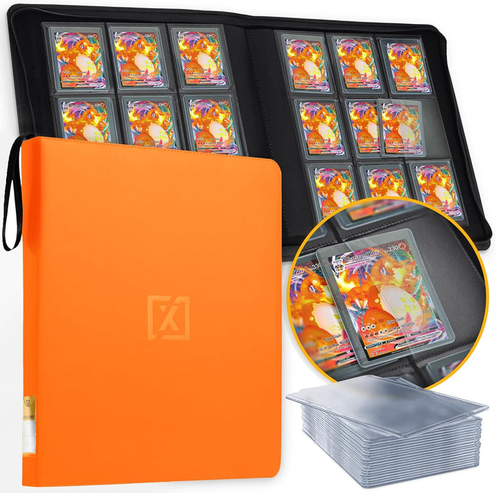 Toploader Binder | Holds 252 Toploaders | 20 Toploaders INCLUDED | 9-Pocket | Ringless Double-Sided Pockets for TCG, Sports | Premium Top Loader Storage