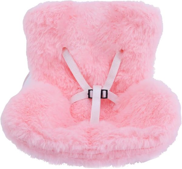 Car Seat for Dolls, Cute Safety Have a Seat with Soft Furry Cushion Pink Sofa Car Air Vents Clip Desktop Decor Chair to Display Doll Toy Ornaments Decorations Accessories