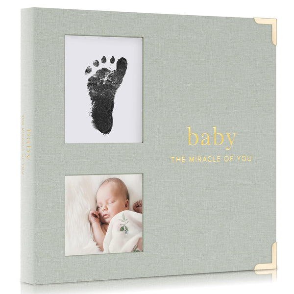 Keepsake Baby Memory Book for Boys and Girls – Timeless First 5 Year Baby Book with Photoslots – Cute Journal Scrapbook or Photo Album - Record a Milestone for Every Event from Birth to Age 5