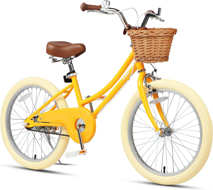 Girls Bike with Basket for 2-12 Years Old Kids, 12 14 16 18 20 Inch Bicycle with Bell Training Wheels, Multiple Colors