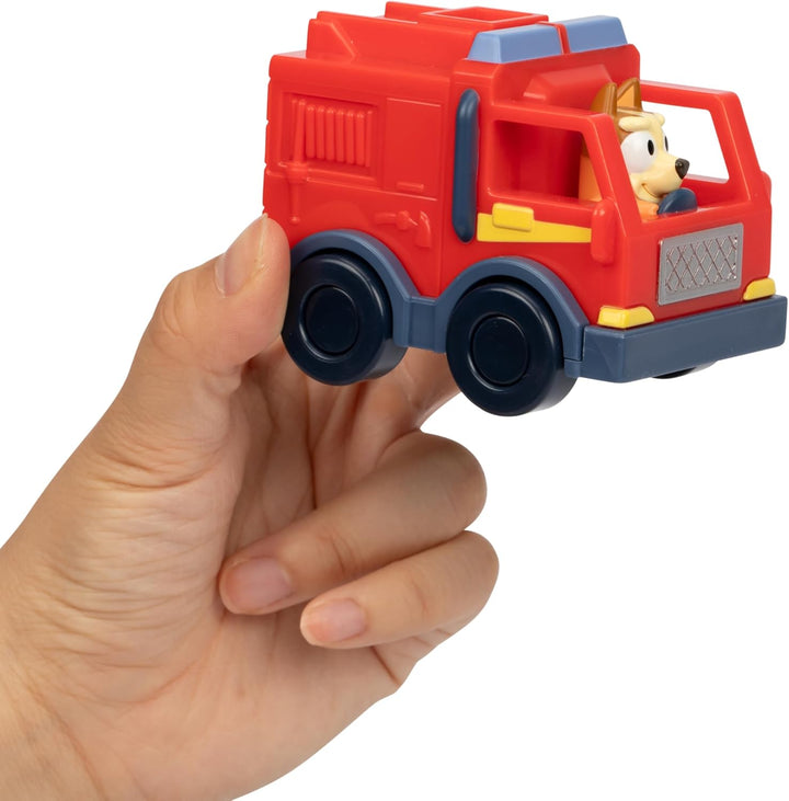Vehicle Set – 4-Pack Includes Garbage Truck, Convertible, Family Car & Firetruck, Official Toys for Kids Ages 3+