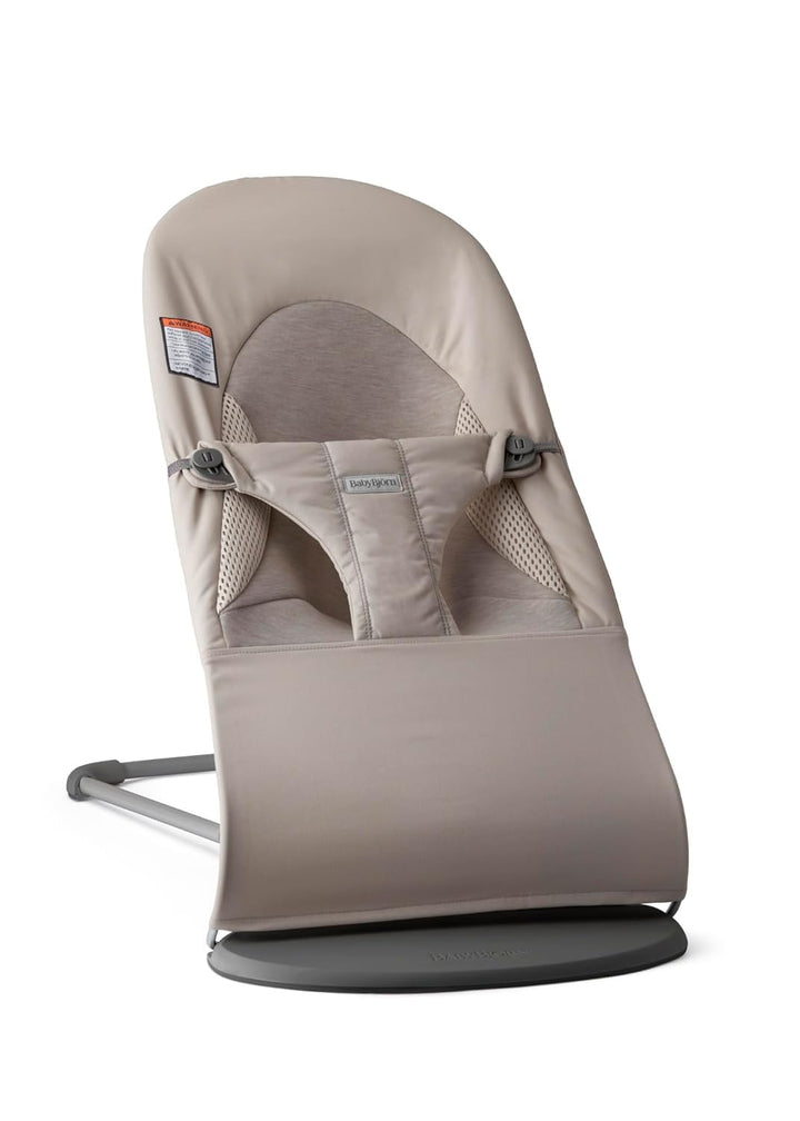 Bouncer Balance Soft, Dark Gray, Woven/Jersey, Tri-Fabric | 2-In-1 Adjustable Baby Bouncer Seat and Toddler Chair, Newborn to Toddler (8-29 Lbs), 4 Positions, Lightweight & Portable