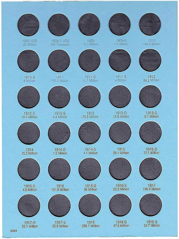 US Lincoln Cent Coin Folder Four Volume Set 1909 - Date #’S 9004, 9030, 9033, 4004