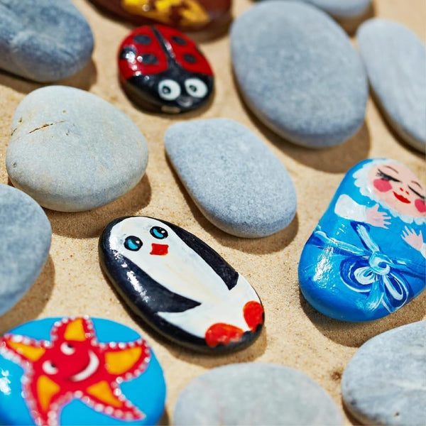 40 Large River Rocks for Painting - Stimulate Your Children’S Creativity with Our Painting Rocks for Kids - Flat and Smooth - Fun & Engaging Rock Painting with the Family - 2-4 Inches