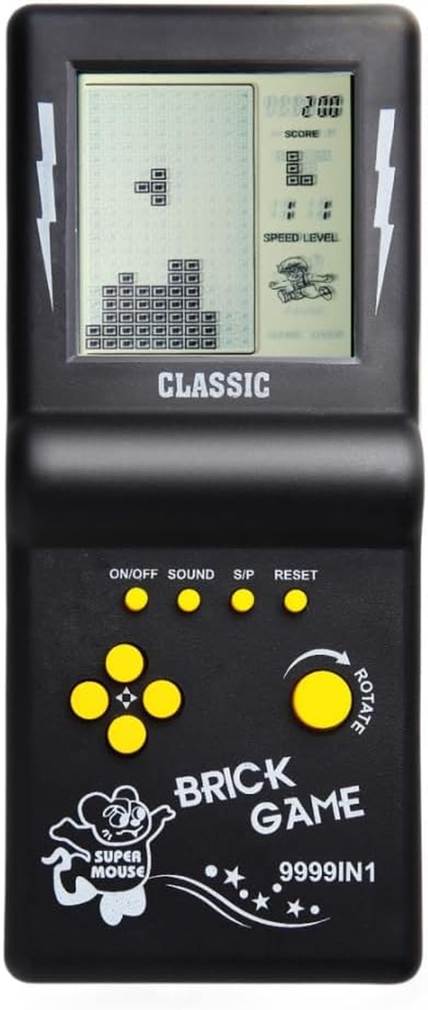 3.5-Inch Large Screen Retro Brick Game Console for the 80S/90S Build in Block Game Racing/Tank Game Built-In 23 Classic Games Nostalgic Puzzle Children'S Game Console (Black)