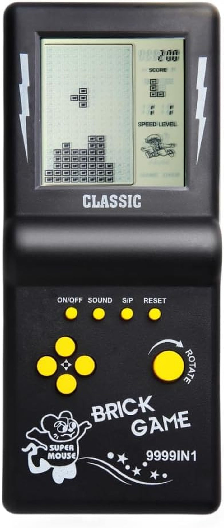 3.5-Inch Large Screen Retro Brick Game Console for the 80S/90S Build in Block Game Racing/Tank Game Built-In 23 Classic Games Nostalgic Puzzle Children'S Game Console (Black)