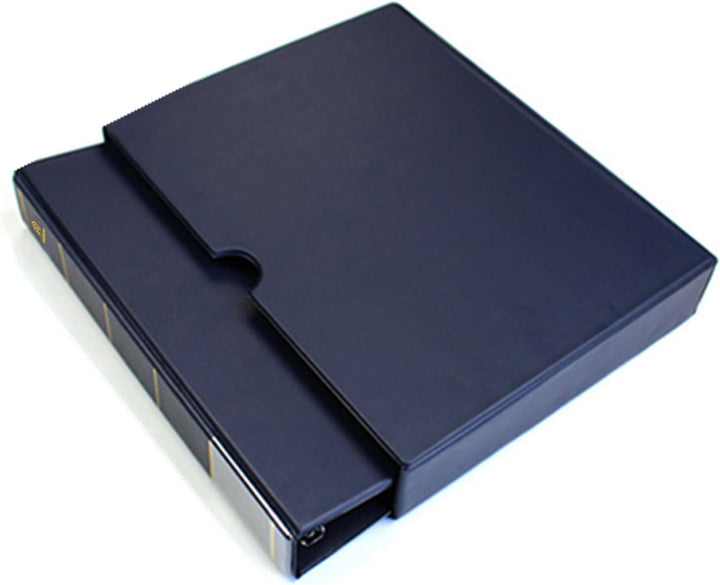 Empty Stamp Albums Stockbook for Professional Collectors, Classic Binder with Slipcase (Blue)