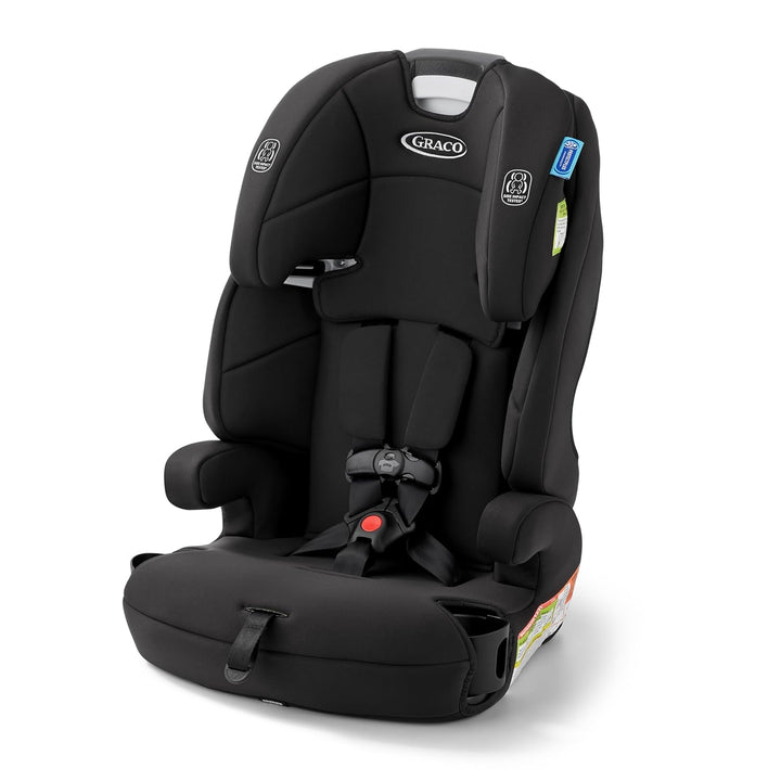 Tranzitions 3-In-1 Harness Booster Car Seat, Forward Facing Car Seat, Highback, to Backless Booster, Black