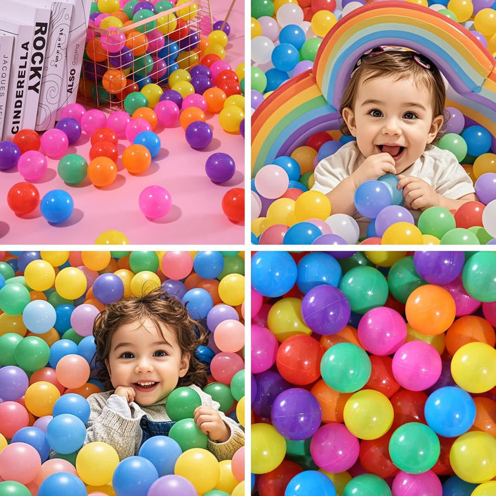 Ball Pit Balls - Colorful Ocean Pool Toys for Kids, Phthalate & BPA Free, 100Pcs for Toddler Playhouse, Tent, or Playpen