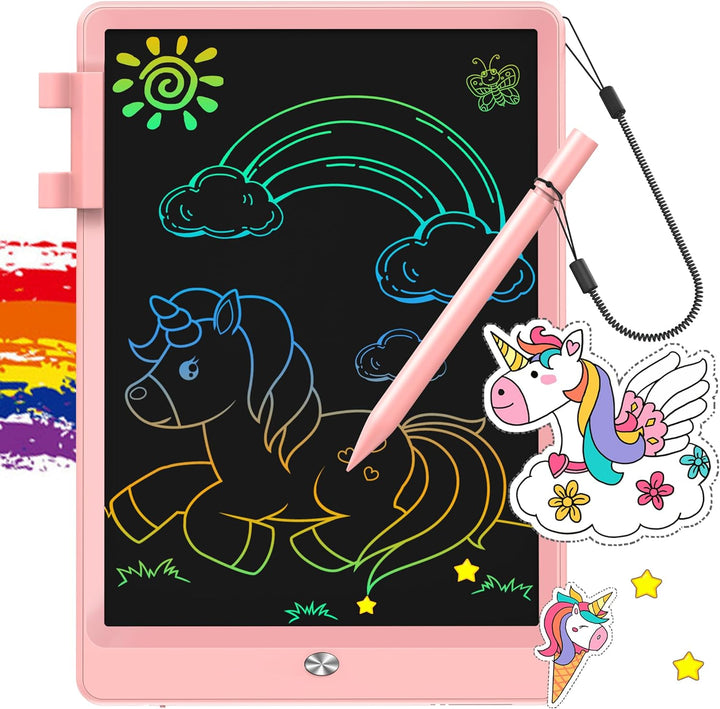 LCD Writing Tablet, Doodle Board Toys Gifts for 3-8 Year Old Girls Boys, 10 Inch Colorful Electronic Board Drawing Pad for Kids, Gifts for Toddler Educational Learning Travel Birthday, Blue