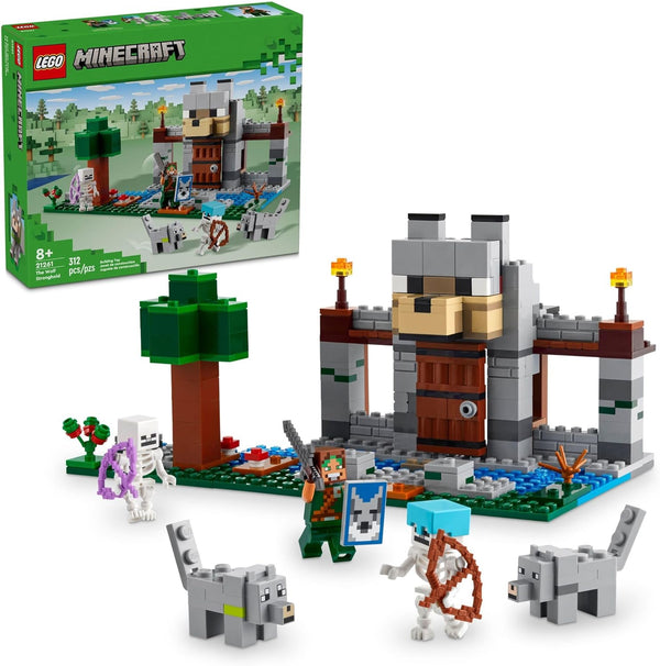 Minecraft the Wolf Stronghold Fortress Playset, Video Game Toy for Boys and Girls, Action Packed Castle Building Set with Minecraft Minifigures, Minecraft Toy Gift for Kids Ages 8 and Up, 21261