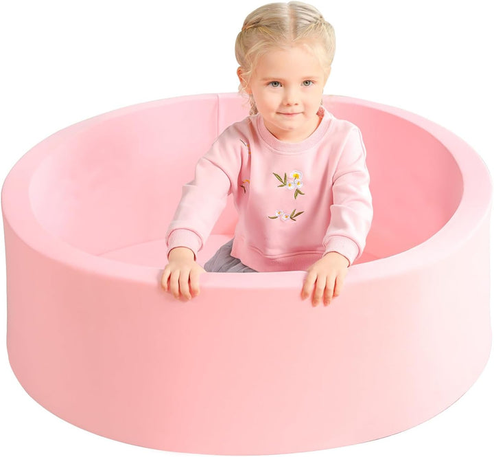Foam Ball Pit, 36" X 12" Indoor Outdoor Soft round Ball Pool Playpen Ideal Gift Toy for Babies Kids and Toddler Children (No Balls) - Light Gray
