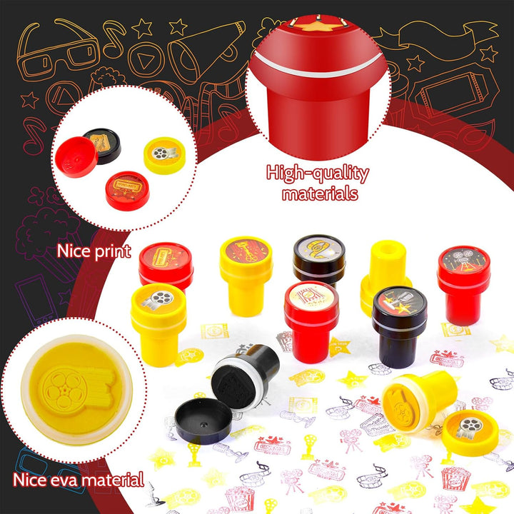 60 Pcs Movie Night Party Favors Movie Night Stampers Birthday Party Supplies Goody Bag Stuffer Filler Friends Theme Favors Decorations Prizes