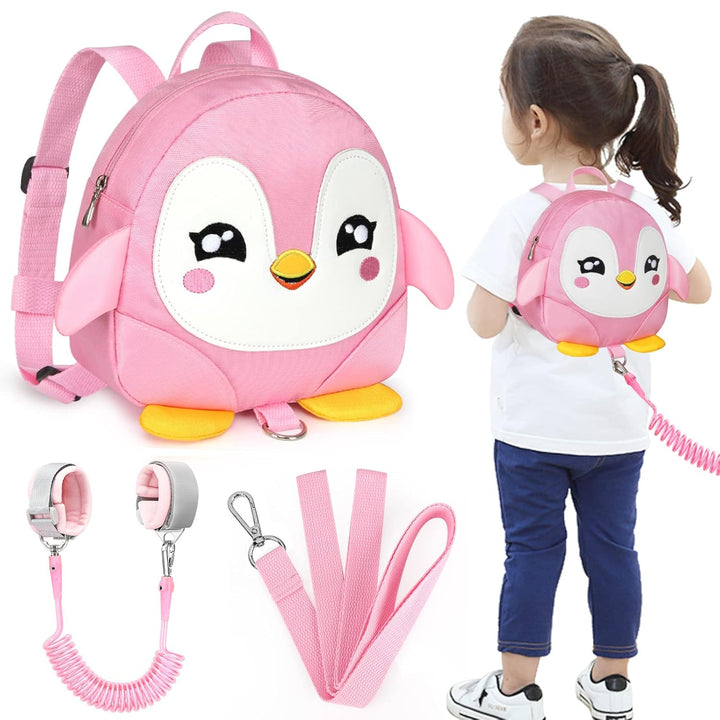 Toddler Harness Backpack Leash, Cute Dinosaur Backpacks with anti Lost Wrist Link, Cute Mini Child Backpack Wristband Tether Strap and Protection Leashes for Boys Girls Aged 1-3 Years