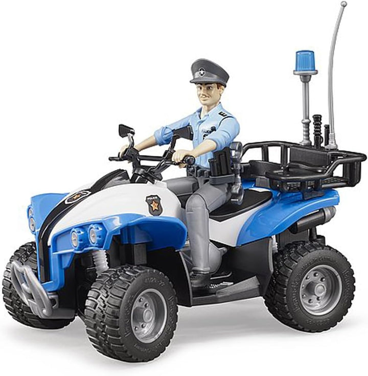 63011 Police Quad W Light Skin Policeman and Accessories