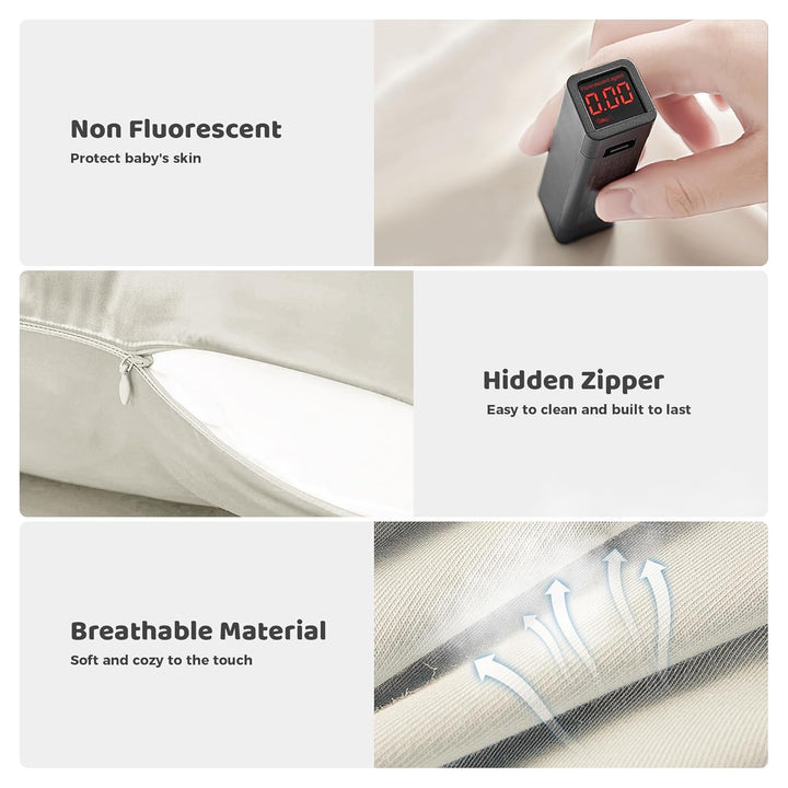 Baby Lounger - Baby Lounger for Newborn, 0-24 Months, Infant Lounger for Home and Travel, Soft Cotton, Baby Nest Lounger, Newborn Babies Essentials Gifts, White (Lounger Cover Included)