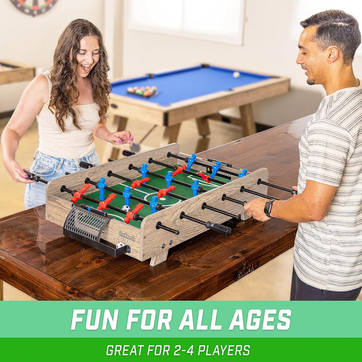 32 Inch Tabletop Foosball Game Set - Oak or Black