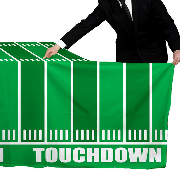 Football Party Decorations Disposable Tablecloth Plastic Touchdown Table Cover for Birthday Football Party Games Decoration 54 X 108Inch，2 Pack