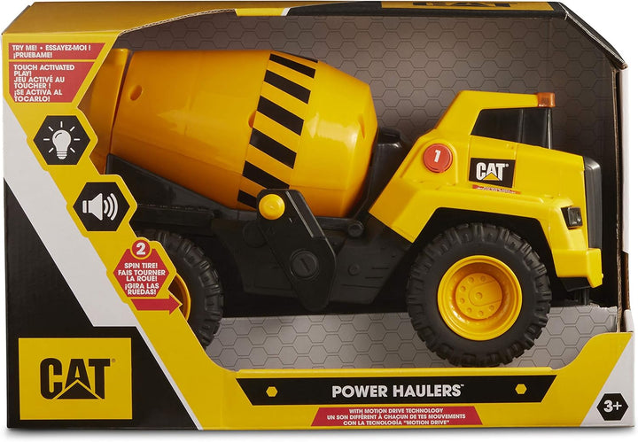 Construction Toys,  Construction 11.5" Power Haulers Cement Mixer, Realistic Lights & Sounds, Motion Drive Technology, Working Features, and Interactive Play for Ages 3+