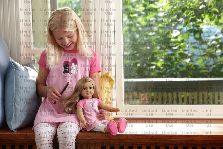18-Inch Doll Accessories Doll Brush with Sturdy Wooden Handle and Wire Bristles, for Ages 8+