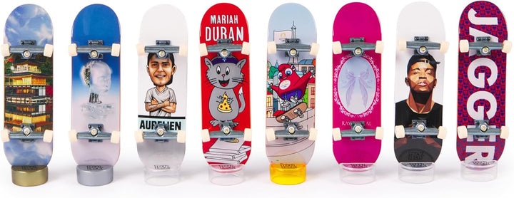 , Competition Legends 8-Pack Fingerboards with Collectible Cards, Olympic Games Paris 2024, Customizable Mini Skateboards, Kids Toys for Ages 6 and Up