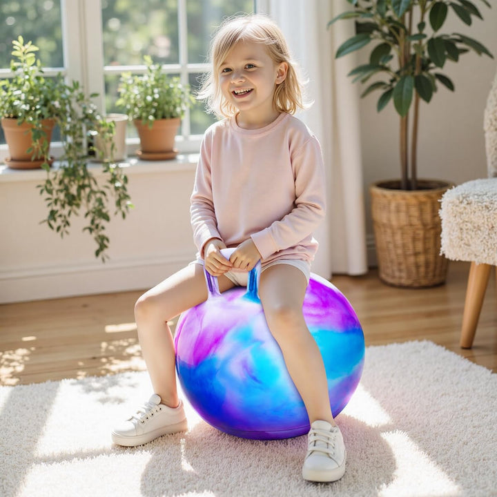 Hopper Balls for Kids 3-8, 18 Inches Bouncy Ball with Handle, 18" Inflatable Bouncing Hopper, 45Cm Jumping Toys, Garden Hopping Toys Girls Boys Gifts