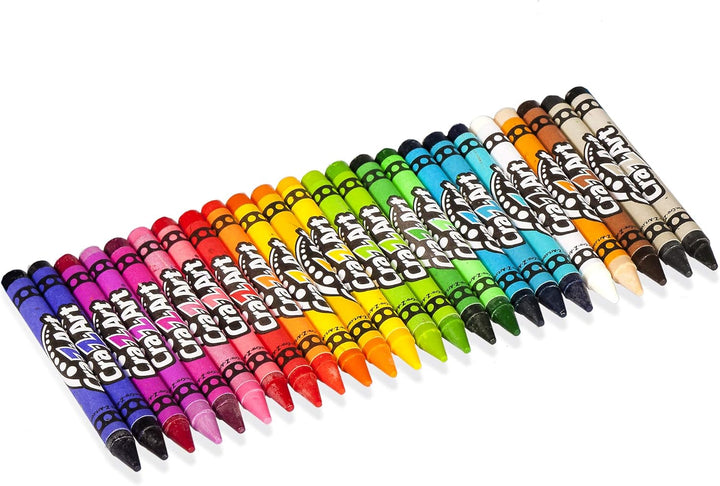24Ct Crayons Pack, Perfect Back to School Essential, Art Supplies for Coloring Fun, Ages 3 and Up