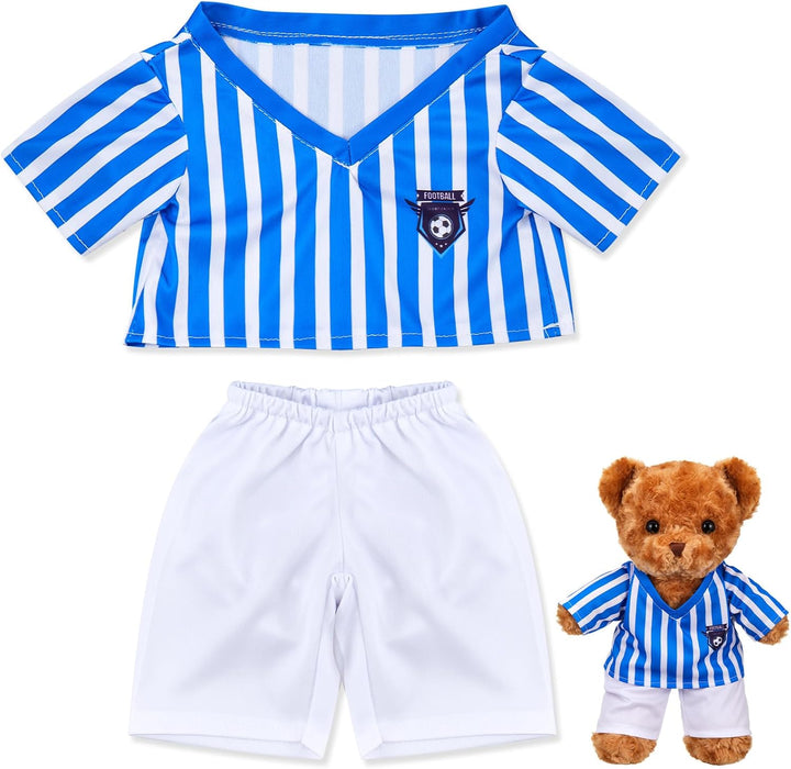 2 Pcs Pj'S Bear Clothes Outfit, Fit Most 12-16 Inch Bears Stuffed Clothes Pajamas Plushy for Stuffed , Pre Kindergarten Toys(Blue,Pajamas)
